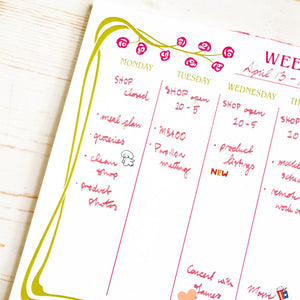 Papillon Nouveau Weekly Desk Pad Notepad Papillon Press 
