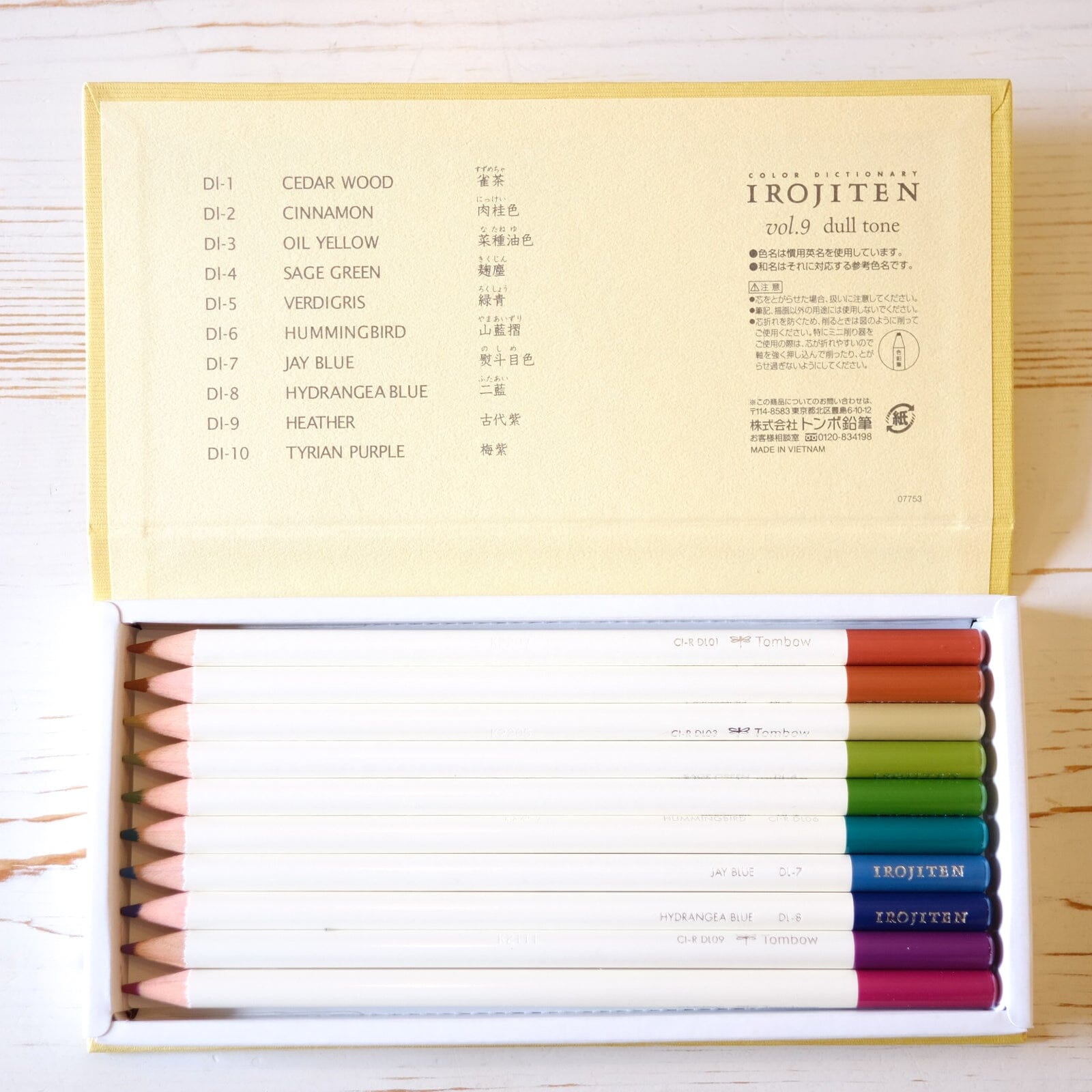 Irojiten Colored Pencils Dictionary Colored Pencil Tombow 