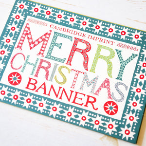 Merry Christmas Banner Banner Cambridge Imprint 