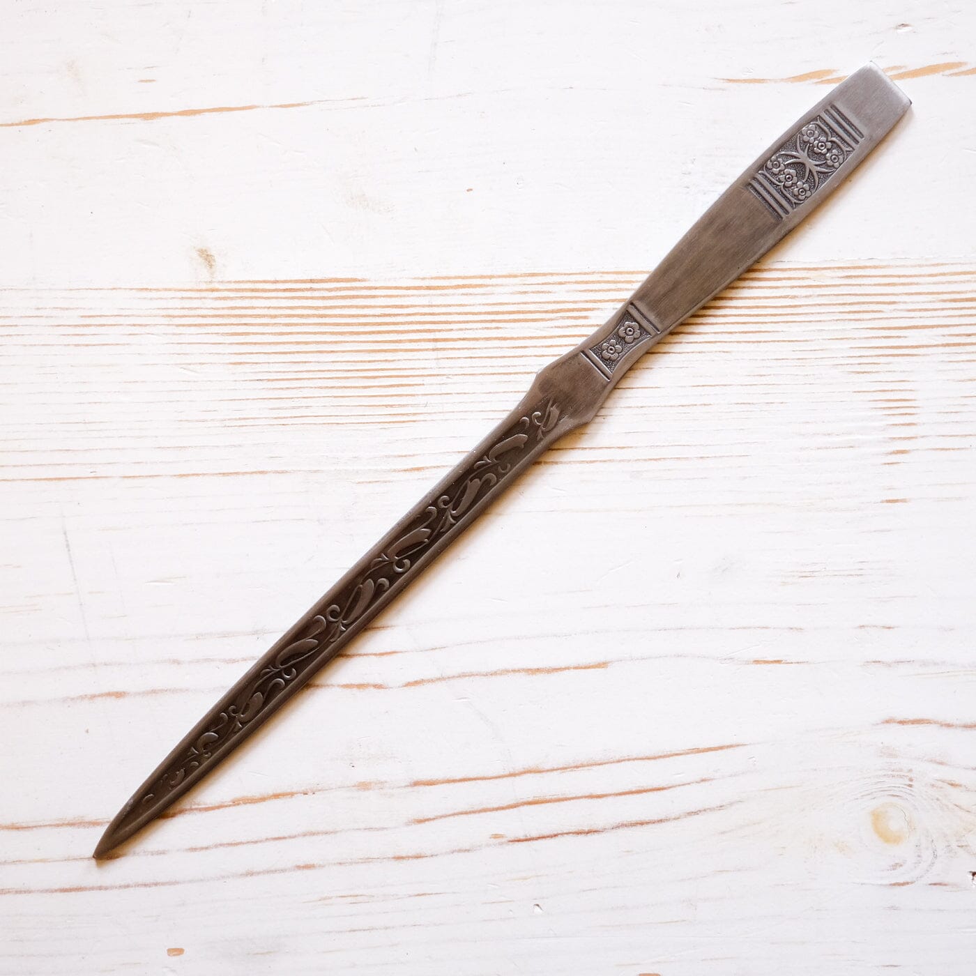 Vintage Letter Opener - Steel Scrollwork Letter Opener Antique Item 