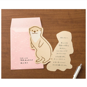 Die Cut Animal Letter Set Writing Stationery Midori 
