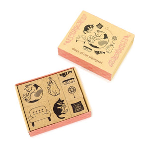 Days of Cat Stamp Set Rubber Stamp NBC Co. Ltd 