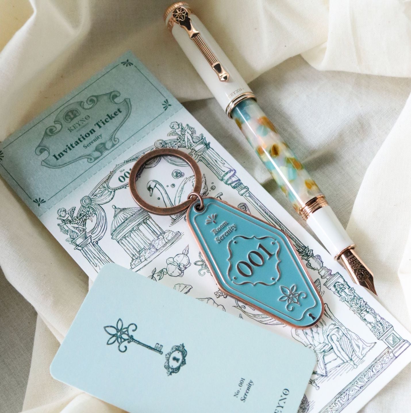 Key no.001 - Serenity Fountain Pen Fountain Pen Keyno Stay.tionery 