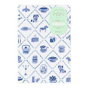 Yuru Log Notebook - B6 Notebook Midori Nordic Blue 