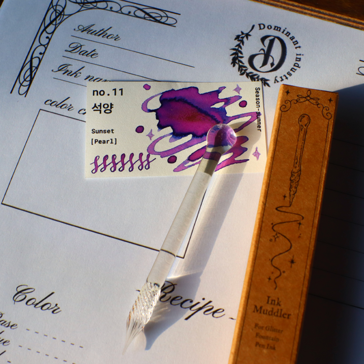 Glass Ink Muddler and Dip Pen
