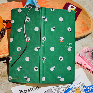 Hobonichi Techo 2027 Weeks MEGA Bow & Tie: Sheep Sheep Sheep