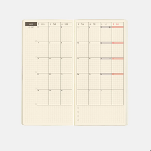 Hobonichi Techo 2027 Weeks MEGA Sneaker: Mandarin Orange