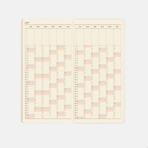 Hobonichi Techo 2027 Weeks MEGA Sneaker: Mandarin Orange