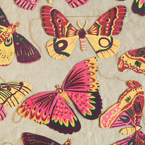 Colorful Butterflies Sewn Garland