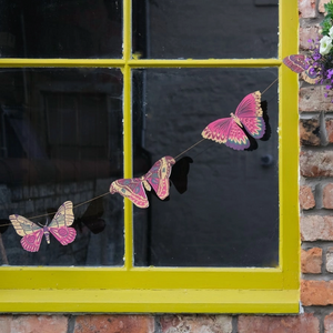 Colorful Butterflies Sewn Garland