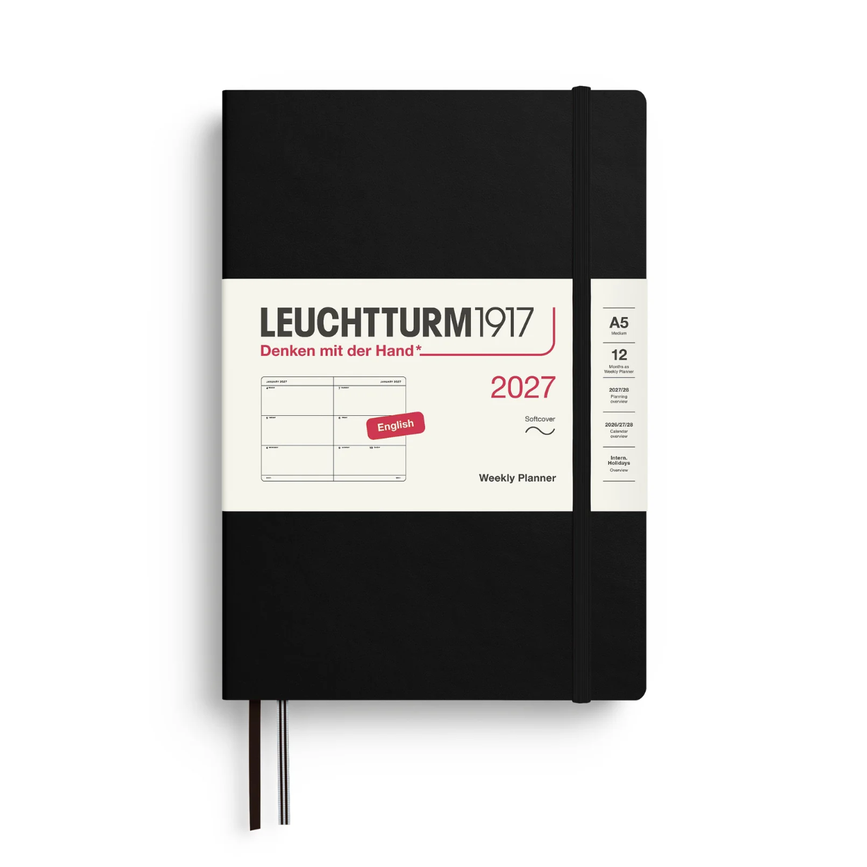 Weekly Planner 2027, 12 Months - Softcover