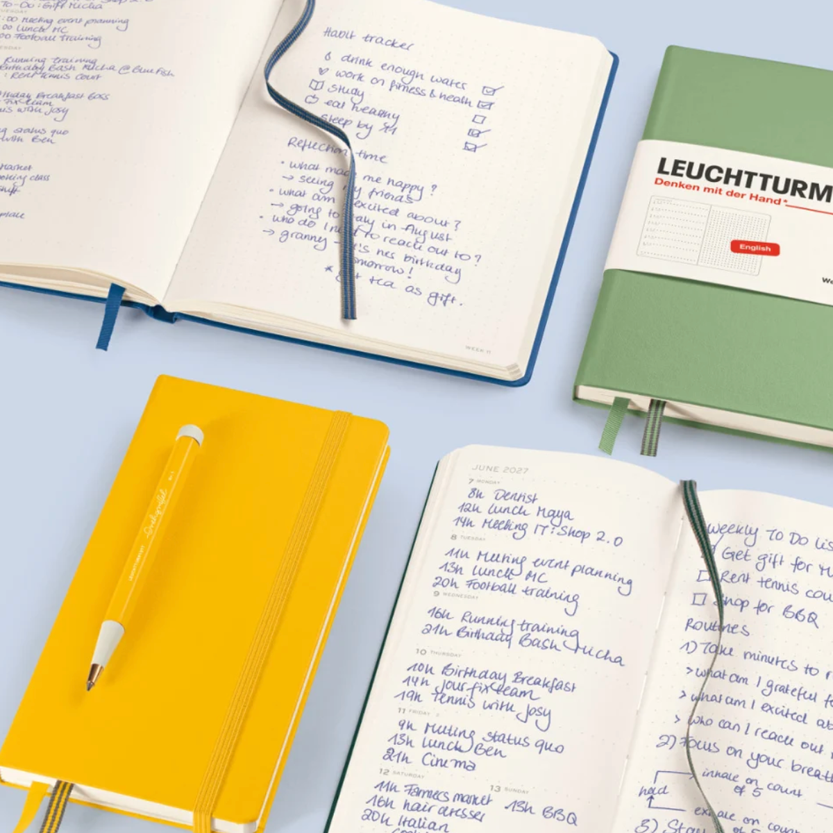 Weekly Planner and Notebook 2027, 12 Months - Dotted