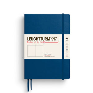 A5 Medium Notebook - Hardcover Notebook Leuchtturm1917 Indigo Blank 