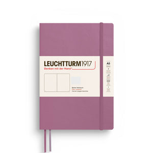 A5 Medium Notebook - Hardcover Notebook Leuchtturm1917 Dusty Rose Blank 