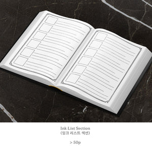 Ink Archiving Book: Log of Elixir Ink Swatch Book Dominant Industry 