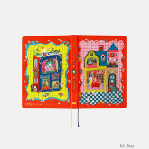 Hobonichi Techo 2027 HON A5 Yumi Kitagishi: White Cat and Rabbit’s Tea Room
