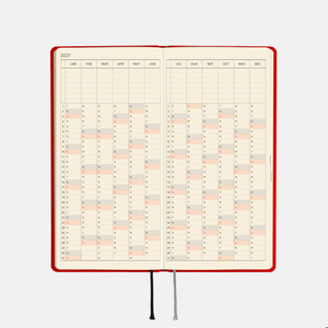 Hobonichi Techo 2027 Weeks Colors: Poppy Red