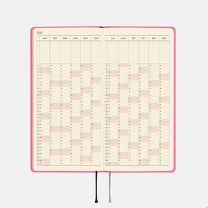 Hobonichi Techo 2027 Weeks MEGA Colors: Pink Sapphire