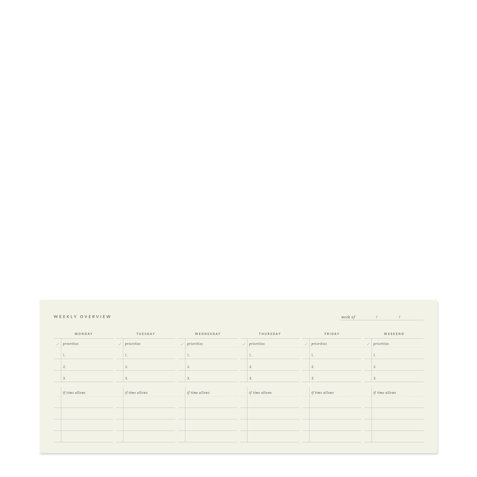 Weekly Keyboard Planner Deskpad Ramona & Ruth 