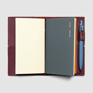 Genuine Leather Travel Notebook Cover: Pocket Plus