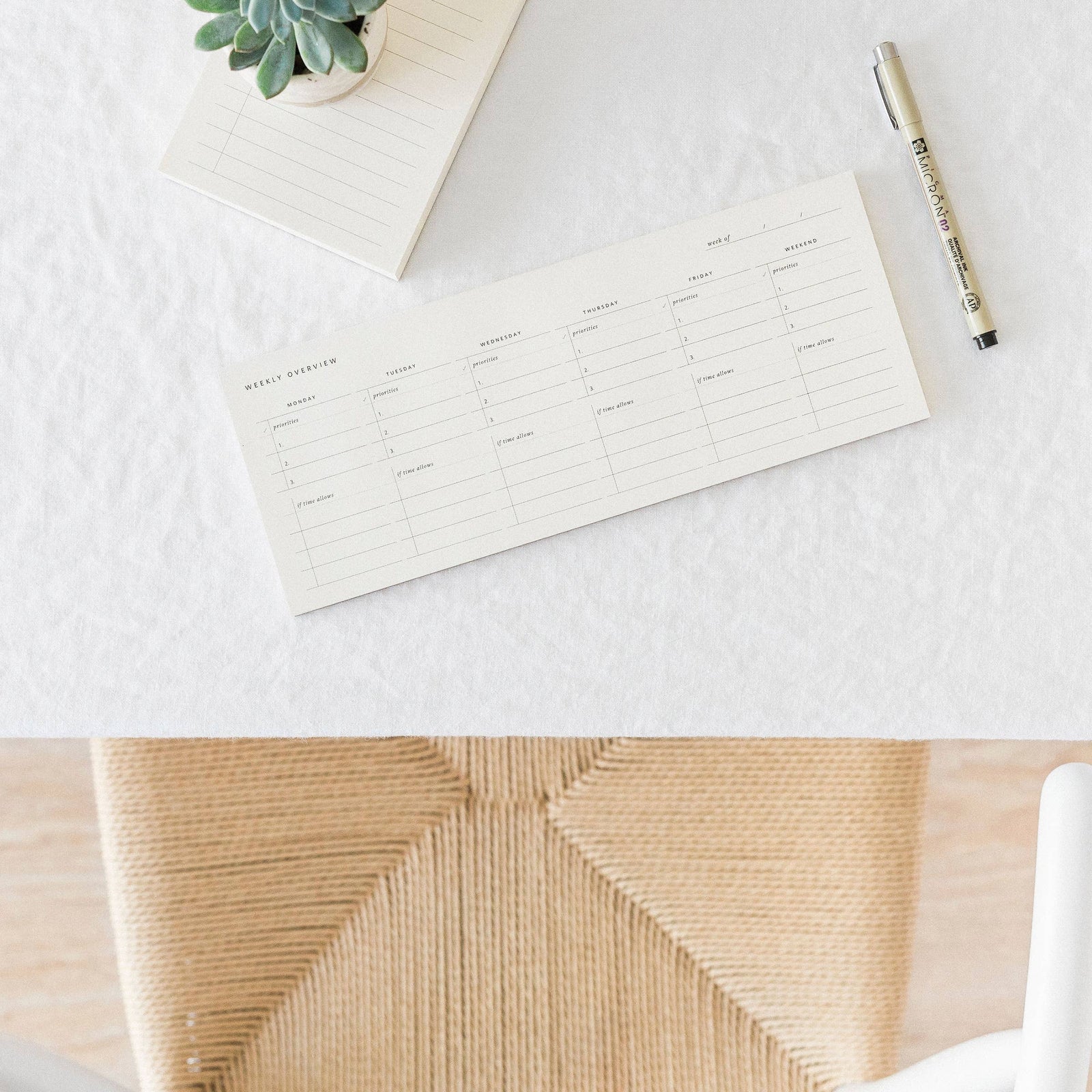 Weekly Keyboard Planner Deskpad Ramona & Ruth 