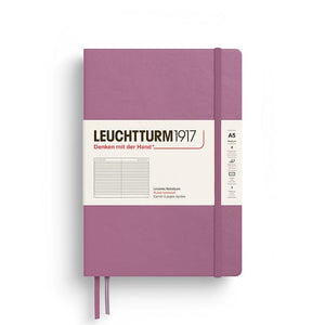 A5 Medium Notebook - Hardcover Notebook Leuchtturm1917 Dusty Rose Lined 