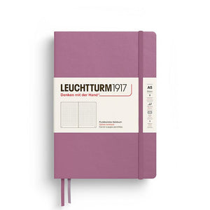 A5 Medium Notebook - Hardcover Notebook Leuchtturm1917 Dusty Rose Dotted 