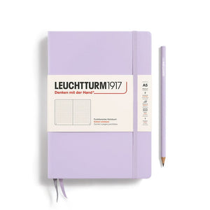 A5 Medium Notebook - Hardcover Notebook Leuchtturm1917 Lilac Dotted 