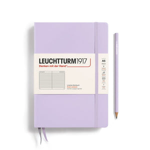 A5 Medium Notebook - Hardcover Notebook Leuchtturm1917 Lilac Lined 