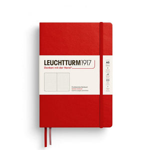 A5 Medium Notebook - Hardcover Notebook Leuchtturm1917 Cherry Dotted 