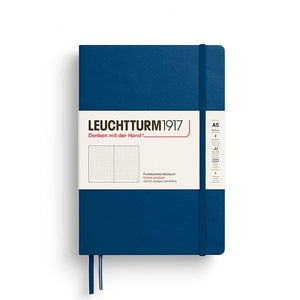 A5 Medium Notebook - Hardcover Notebook Leuchtturm1917 Indigo Dotted 