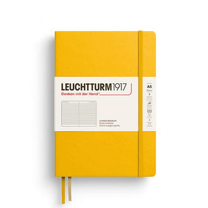 A5 Medium Notebook - Hardcover Notebook Leuchtturm1917 Sunflower Lined 