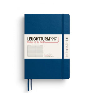 A5 Medium Notebook - Hardcover Notebook Leuchtturm1917 Indigo Lined 