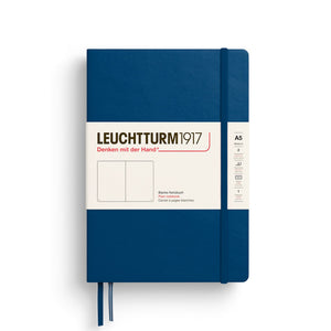 A5 Medium Notebook - Hardcover Notebook Leuchtturm1917 Indigo Blank 