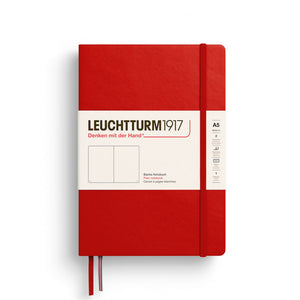 A5 Medium Notebook - Hardcover Notebook Leuchtturm1917 Cherry Blank 