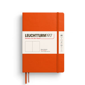 A5 Medium Notebook - Hardcover Notebook Leuchtturm1917 Pumpkin Blank 