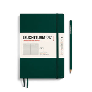 A5 Medium Notebook - Softcover Notebook Leuchtturm1917 Forest Green Lined 