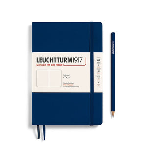 A5 Medium Notebook - Softcover Notebook Leuchtturm1917 Navy Blank 