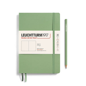 A5 Medium Notebook - Softcover Notebook Leuchtturm1917 Sage Blank 