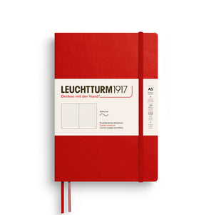A5 Medium Notebook - Softcover Notebook Leuchtturm1917 Cherry Dotted 