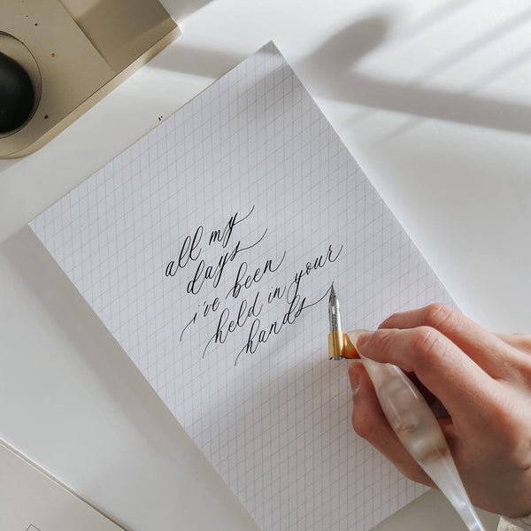 Guide Noteped A5 Calligraphy Slanted Guide Notepad - Papillon Press