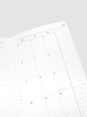 2027 Dated Travel Notebook : Monthly A5 Slim