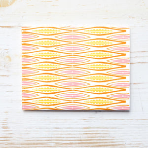 Abstract Leaves Greeting Card Greeting Card Papillon Press Orange Leaves 