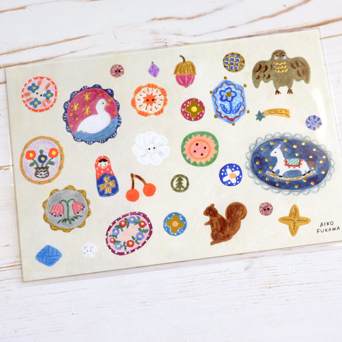 Postcard - Brooch