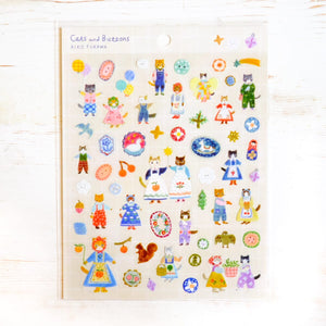 Aiko Fukawa Sticker Sheet Sticker Hyogensha Cats and Buttons 
