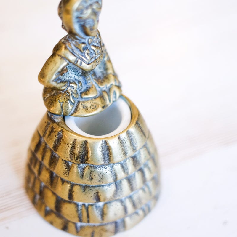 Vintage Inkwell - Brass Lady Inkwell Papillon Press 