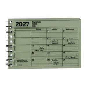 Notebook Calendar 2027 – Monthly Planner with Notes B7, XS Planner MARK'S Inc. Khaki 