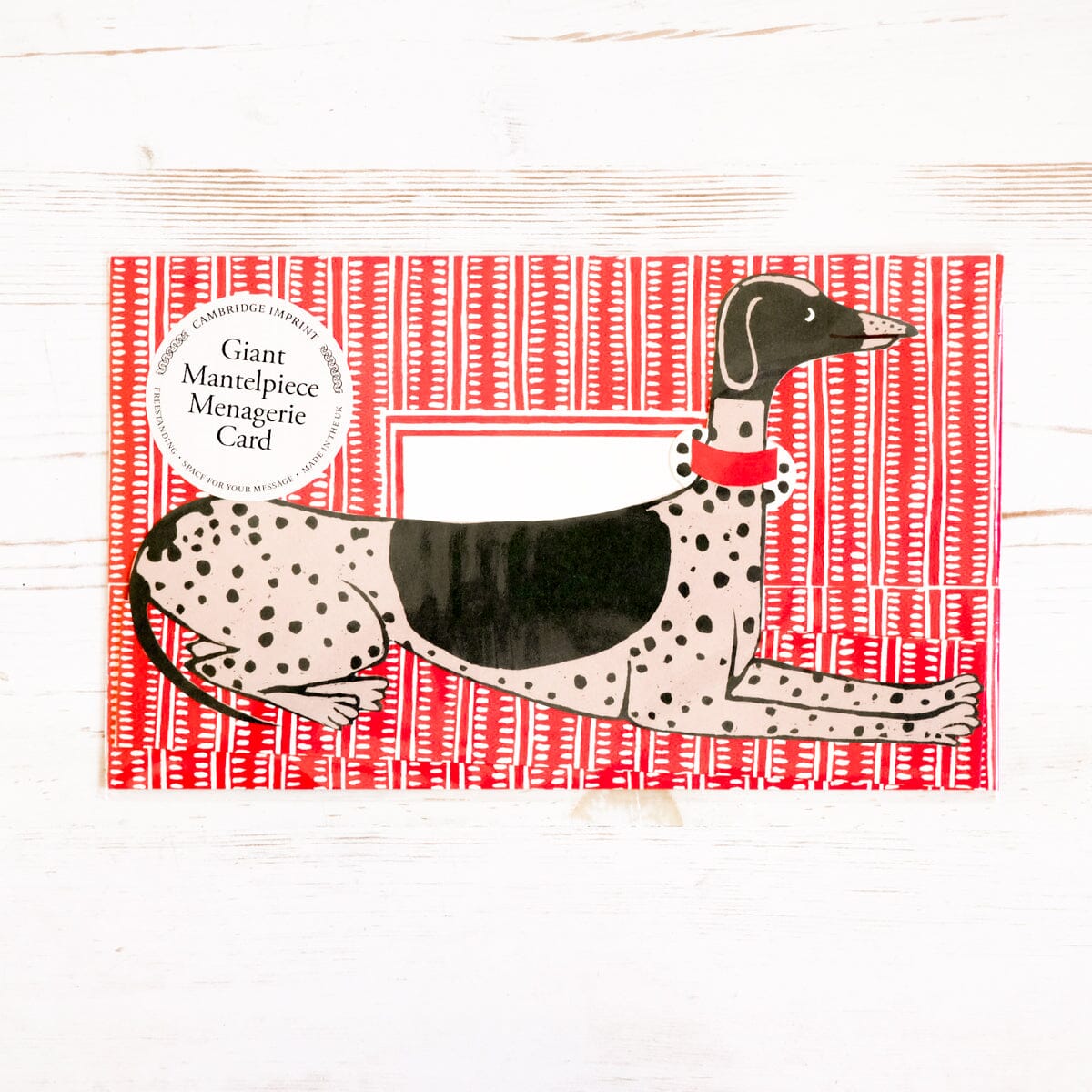Giant Mantelpiece Menagerie Card: The Dog Greeting Card Cambridge Imprint 