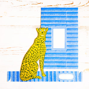 Giant Mantelpiece Menagerie Card: The Cheetah Greeting Card Cambridge Imprint 