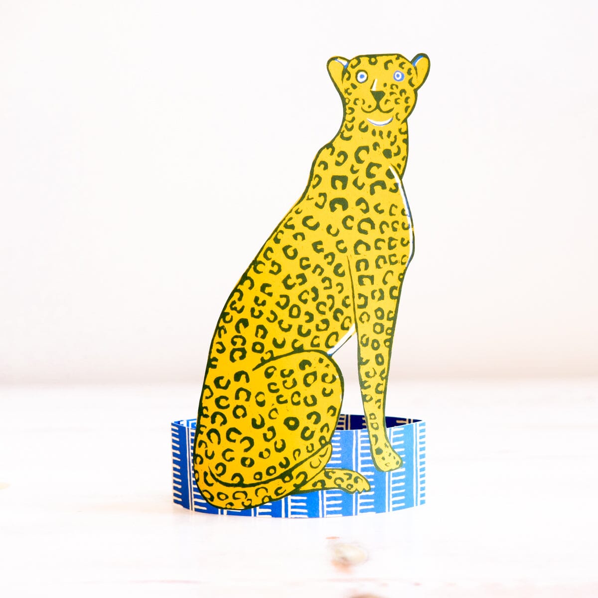 Giant Mantelpiece Menagerie Card: The Cheetah Greeting Card Cambridge Imprint 